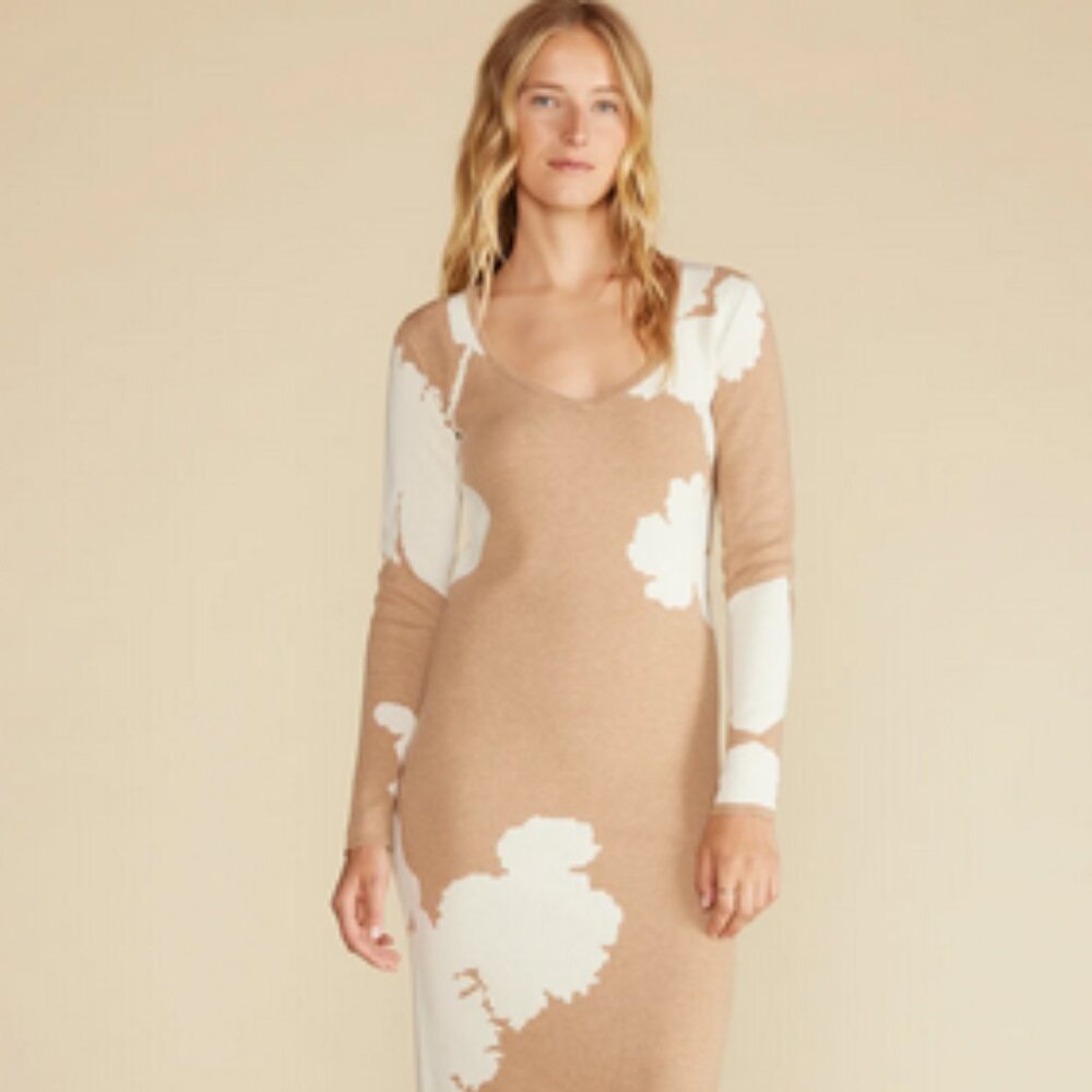NWT Amour Vert Orane Wool Jacquard Sweater Dress - Size M